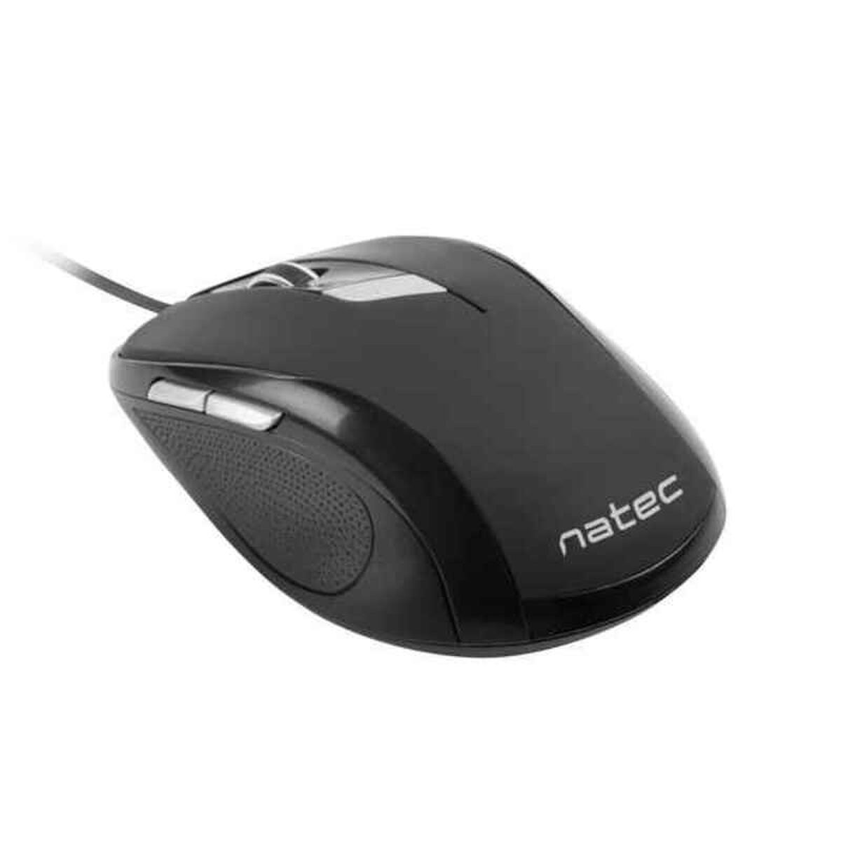 Mouse With Cable And Optical Sensor Natec Pigeon 2400 Dpi Black | sayedge